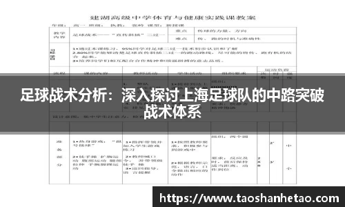 足球战术分析：深入探讨上海足球队的中路突破战术体系